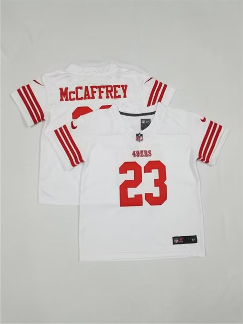 Toddlers San Francisco 49ers #23 Christian McCaffrey White Vapor Untouchable Football Stitched Jersey